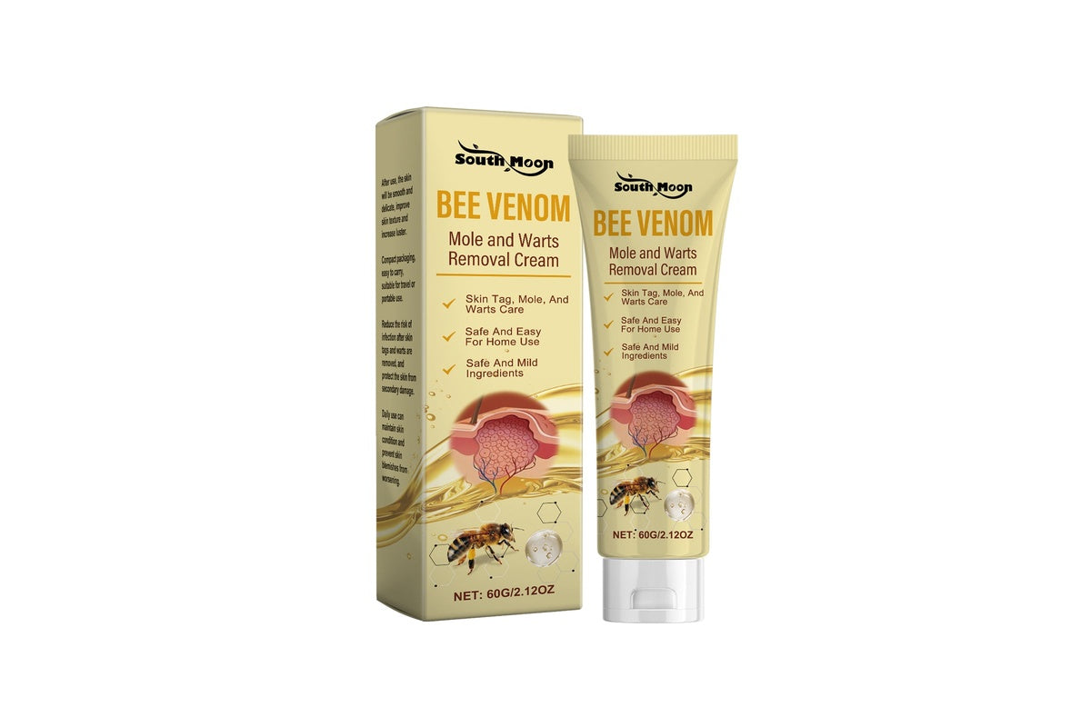 Close up of cream texture from bee venom removal cream