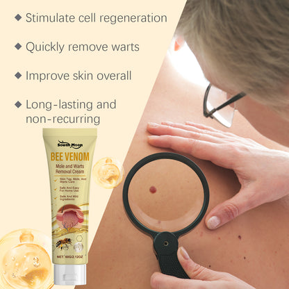 Bee venom cream tube placed on wooden surface in NZ setting