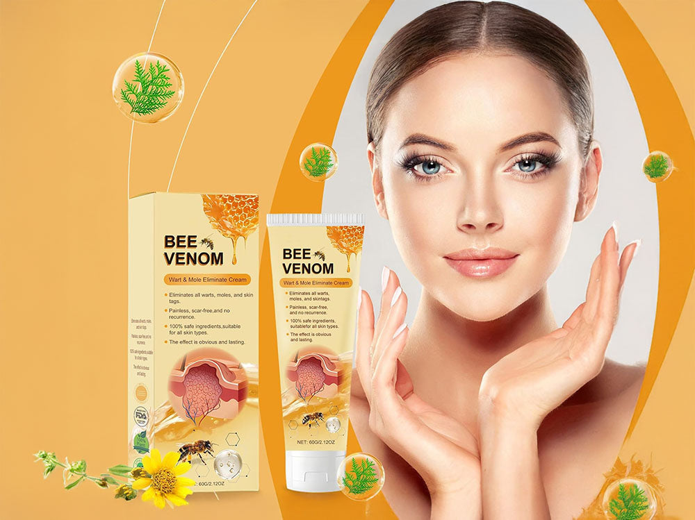 Bee venom cream tube placed on wooden surface in NZ setting