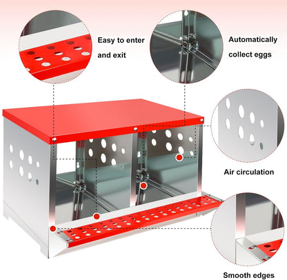 Chicken Nesting Box with 2 Nests