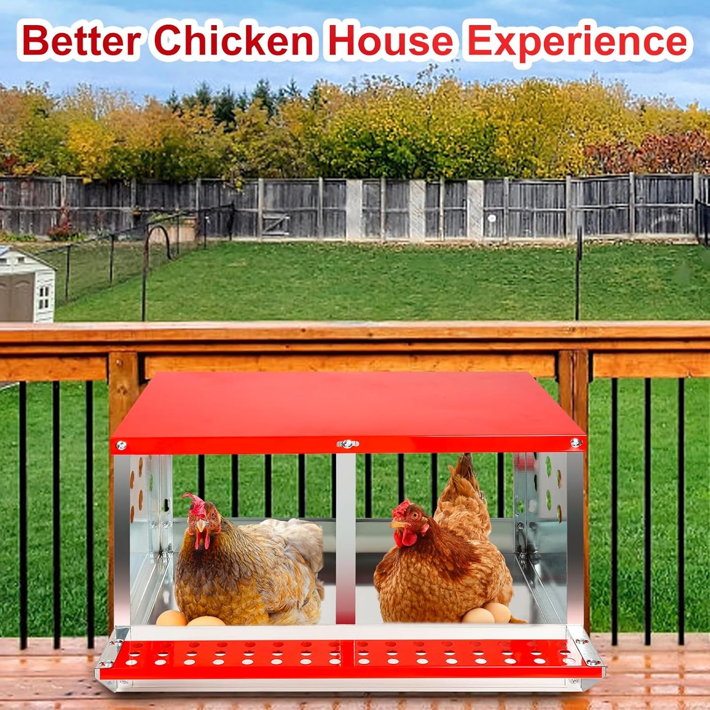 Chicken Nesting Box with 2 Nests