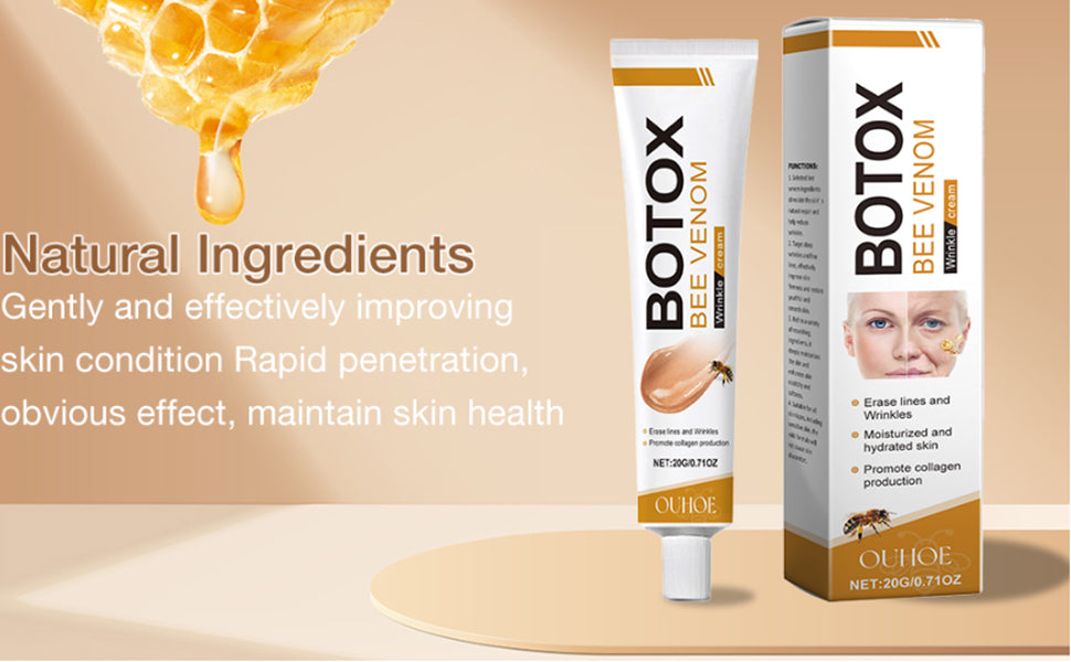 Bee Venom Wrinkle Removal Cream used in morning skincare routine