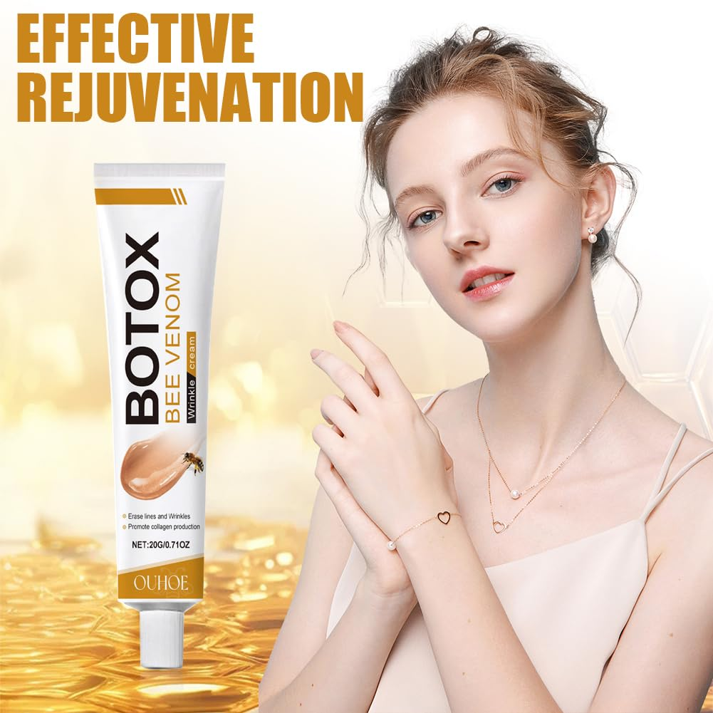 Bee Venom Wrinkle Removal Cream beside natural botanicals