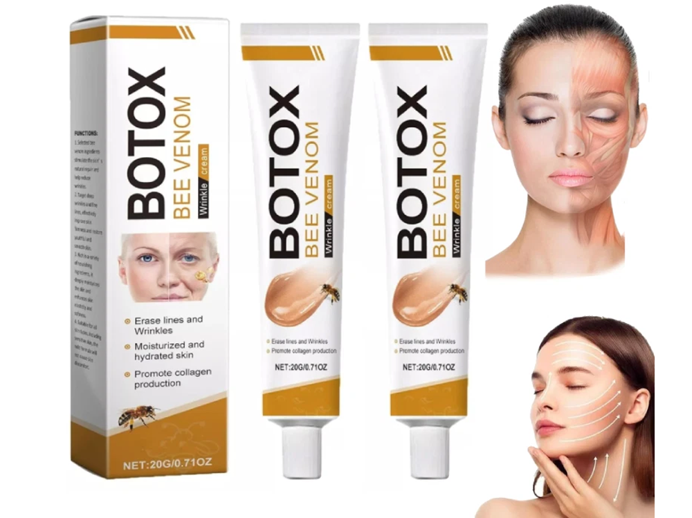Bee Venom Wrinkle Removal Cream with focus on lightweight formula
