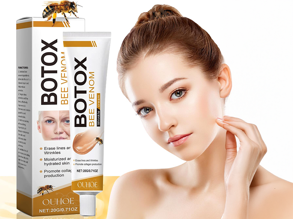 Bee Venom Wrinkle Removal Cream with focus on lightweight formula