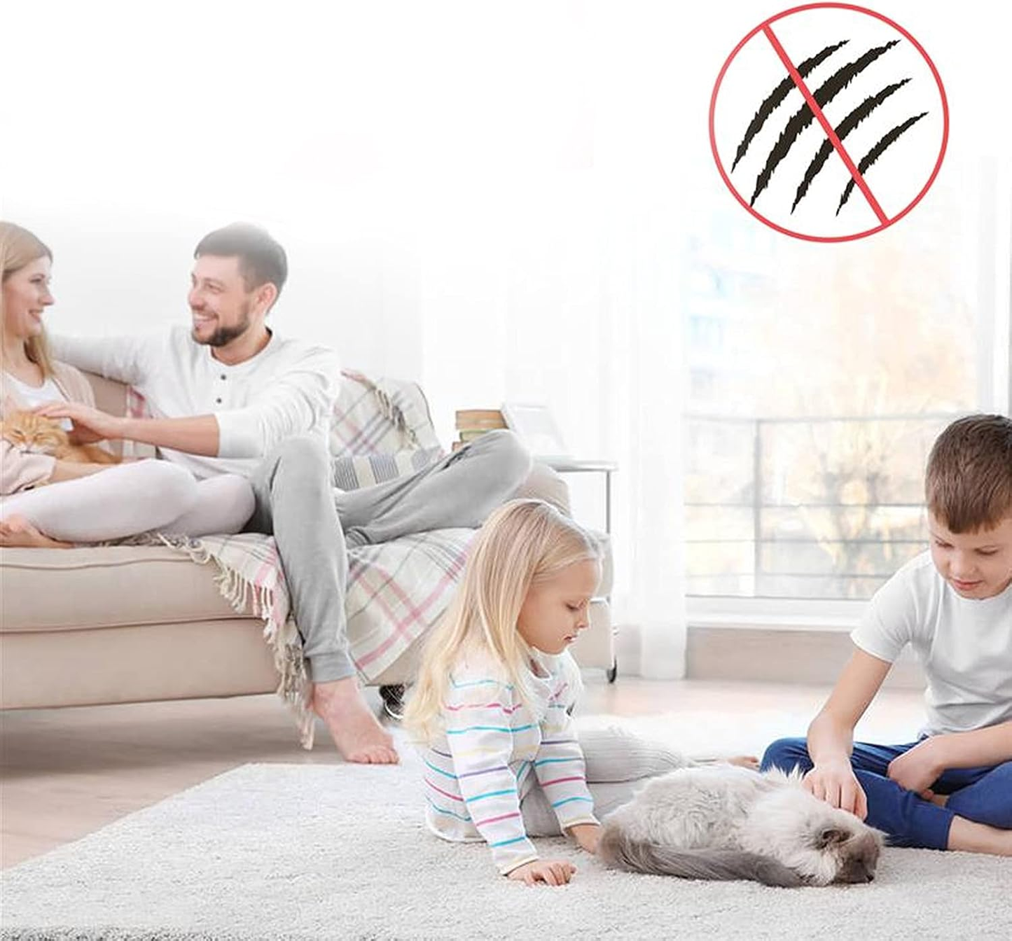 4PCS Pet Cat Anti Scratch Guard Mat