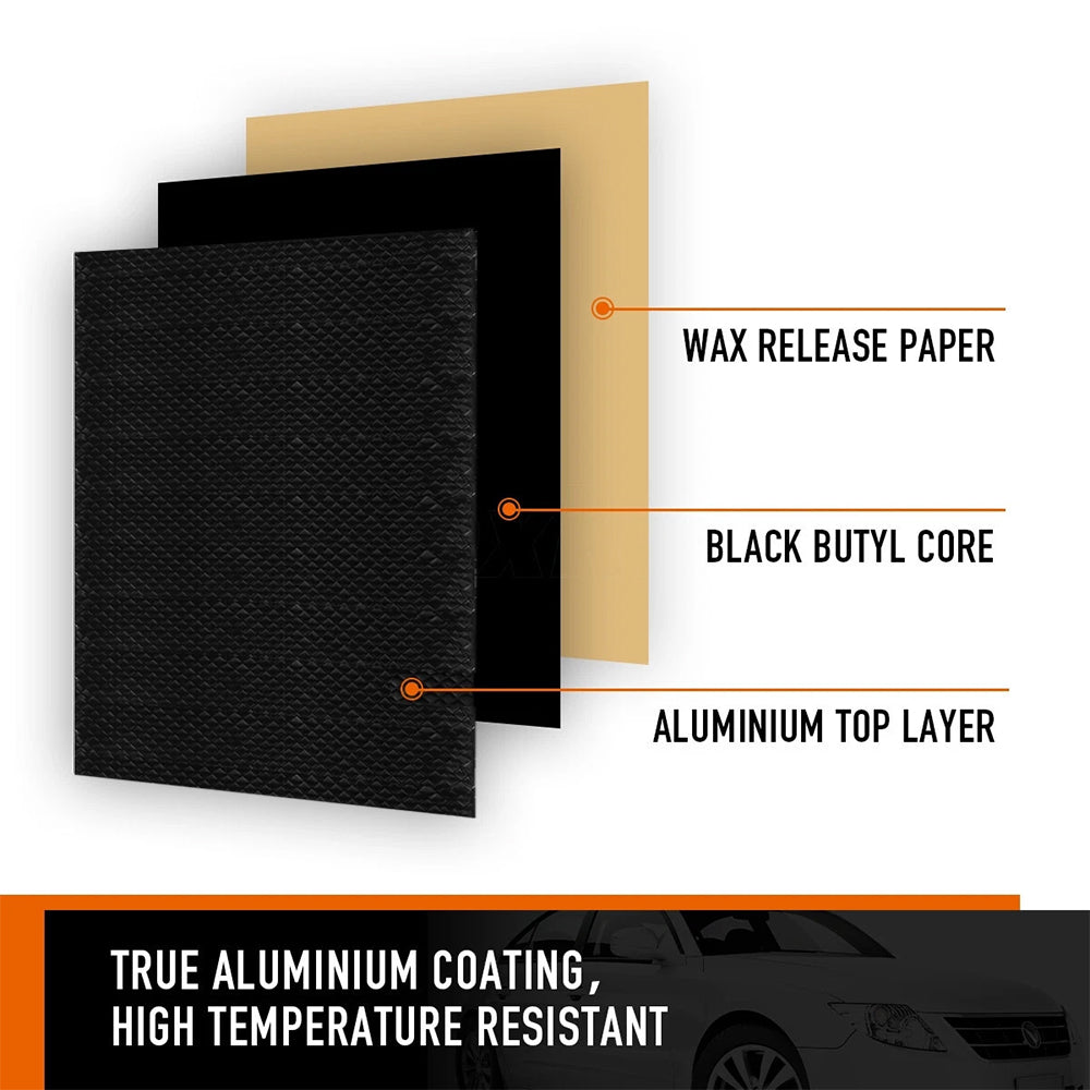 Sound deadener mat used in camper van ceiling for vibration dampening