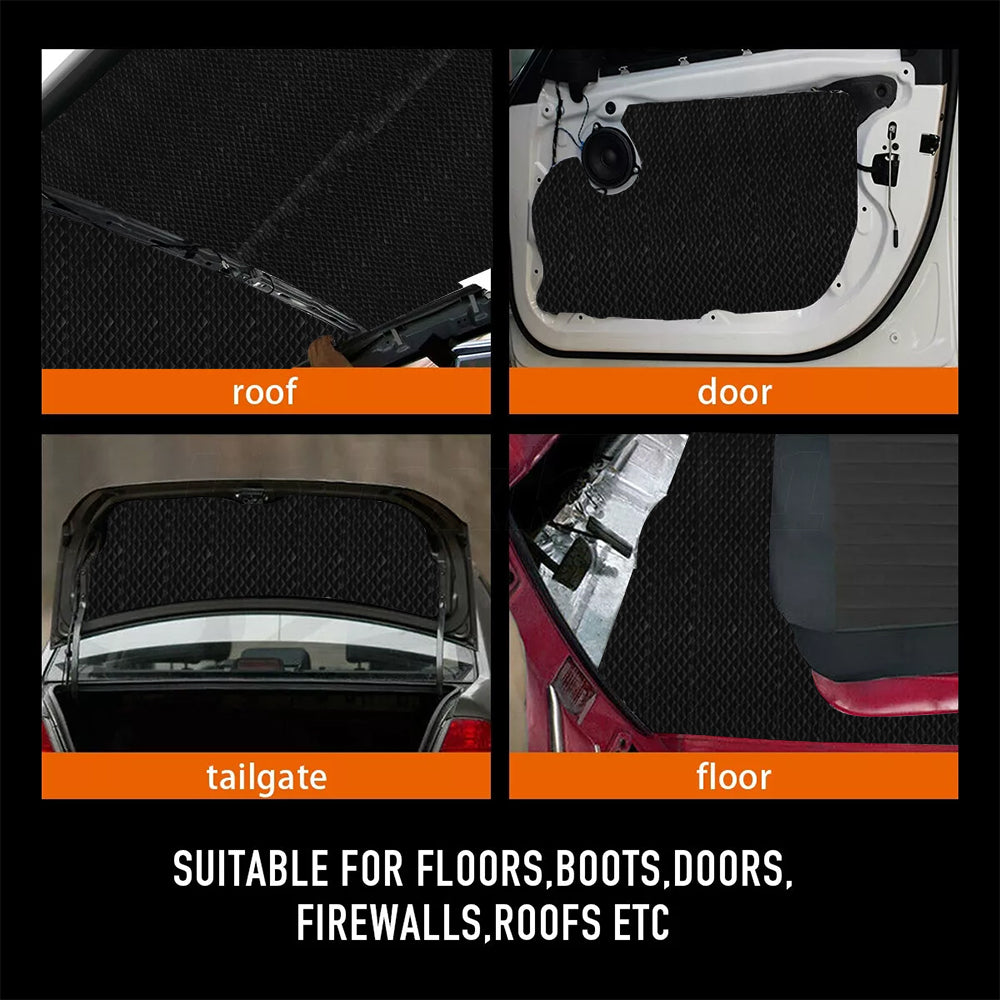 Mat applied on vehicle firewall to reduce engine noise