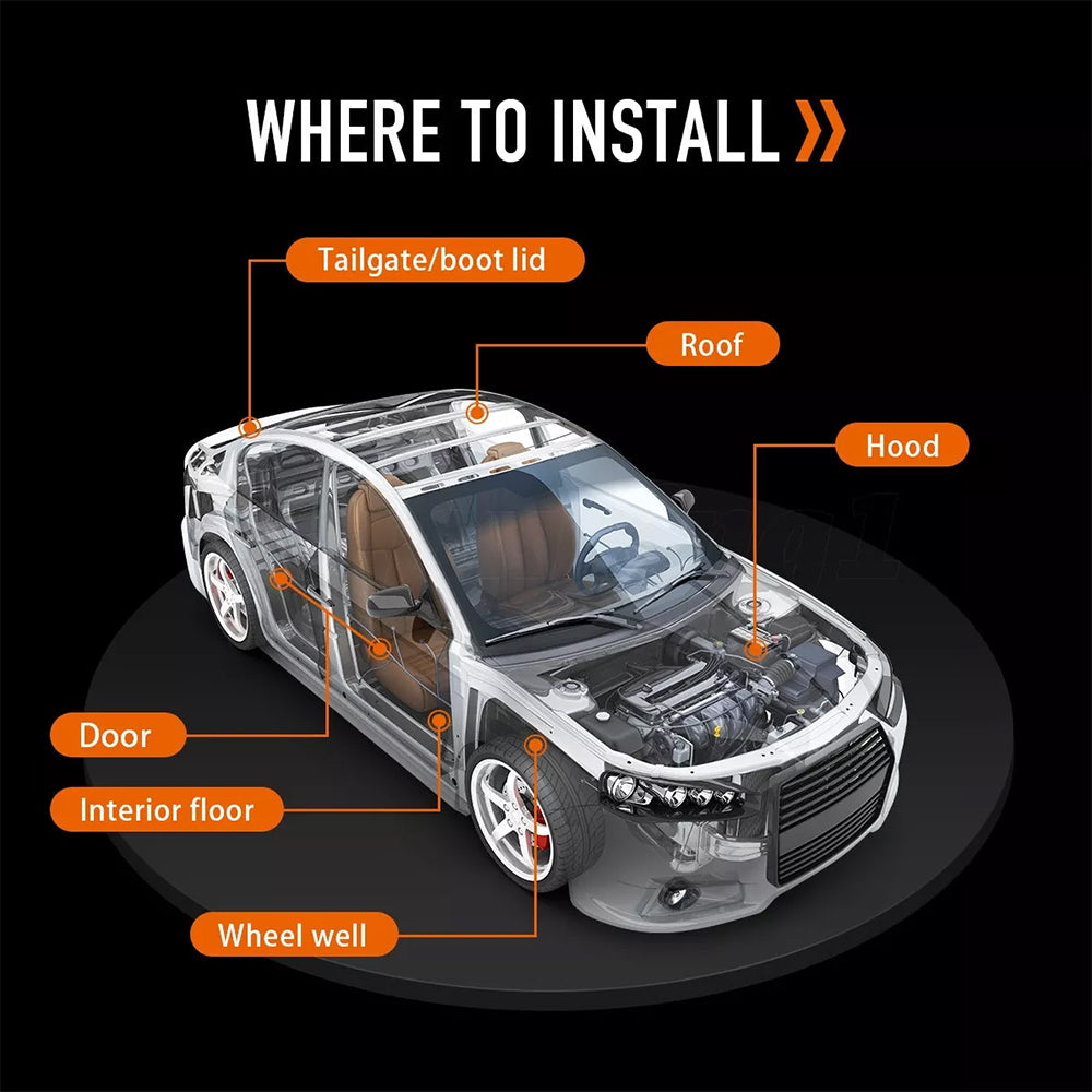 Sound deadener car insulation mat resisting water and cold conditions