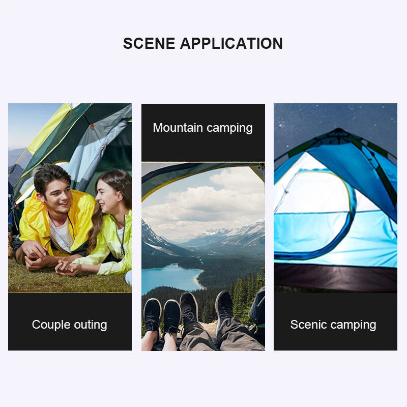 Two waterproof sleeping bag camping zipped together for sharing