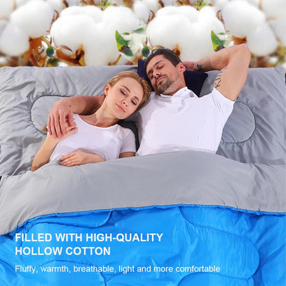 Interior lining of waterproof sleeping bag camping showing soft fabric