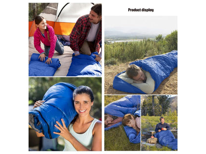 Waterproof sleeping bag camping folded compact in carry bag