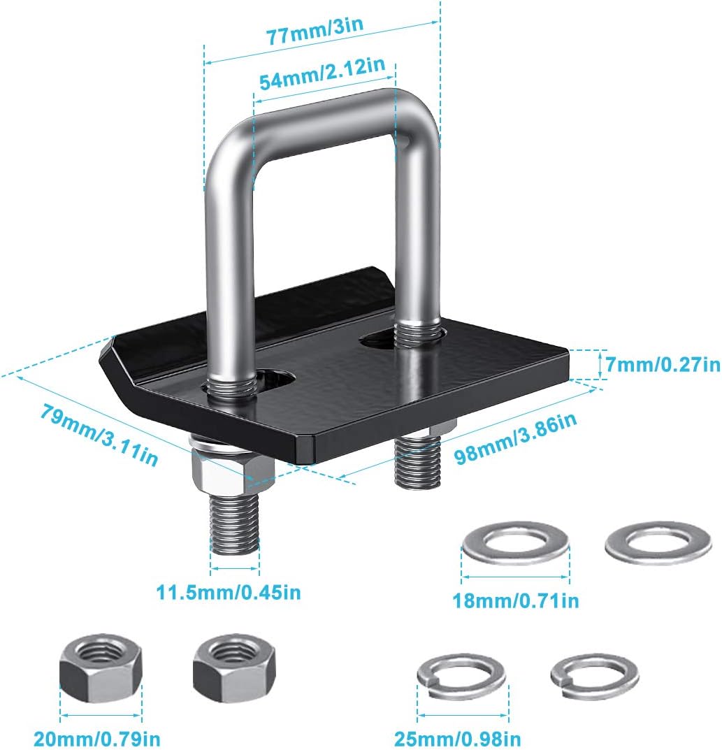 Detail of rust-free steel material on anti rattle stabiliser