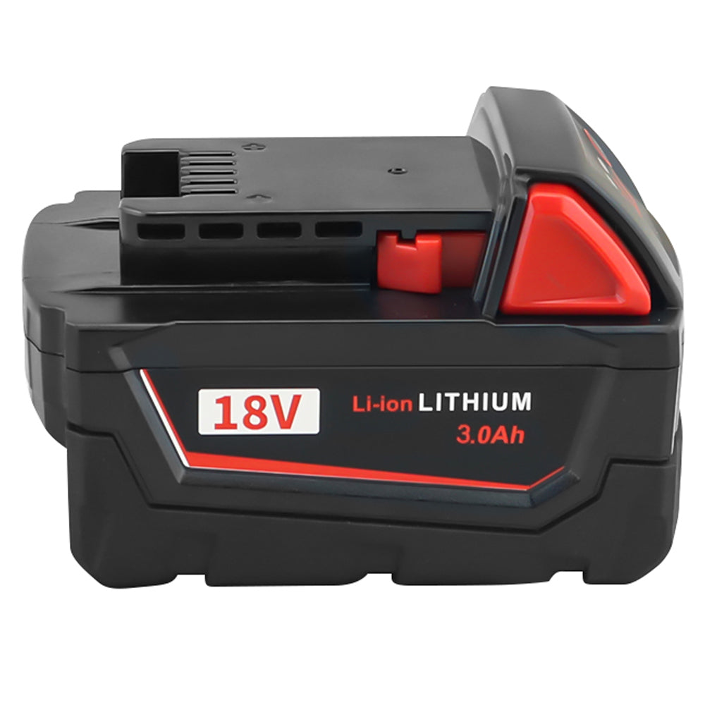 Milwaukee M18 18V battery with capacity label visible