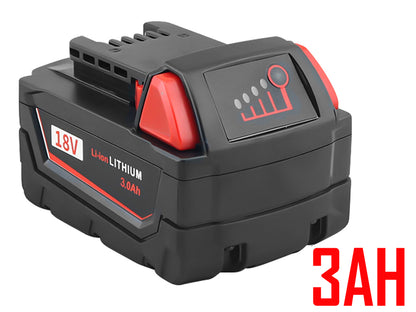 Top angle showing battery contacts on Milwaukee M18 18V