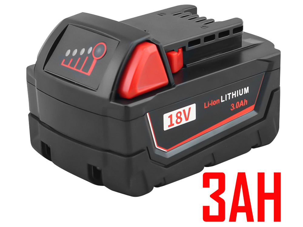 Milwaukee M18 18V battery in black casing