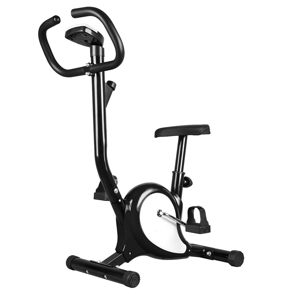 Exercise bike pedals with non-slip rubber surface