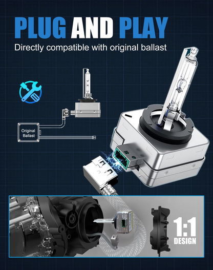 Xenon HID Headlight Bulbs 6000K D3S