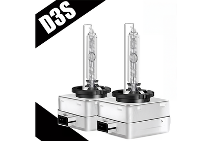 Side view of Car D3S headlight bulb showing quartz glass lens