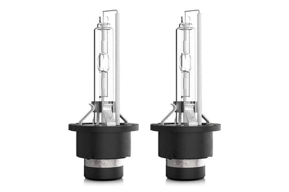 Close-up of quartz glass on D4S HID xenon headlight bulb