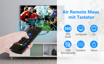 Wireless Air Mouse Remote with Keyboard