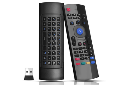 Side angle of wireless air mouse remote highlighting slim design
