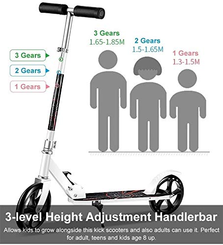 Kids scooter height adjustable lightweight aluminium frame