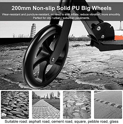 Kids scooter height adjustable anti slip deck surface