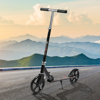 Kids scooter height adjustable suspension system detail