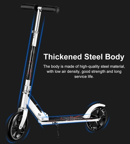 Kids scooter folded size showing portability