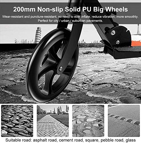 Kids scooter braking system detail in aluminium frame