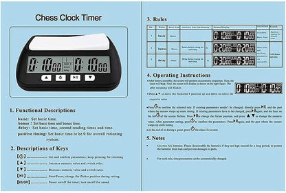 Chess Clock Digital Chess Timer Professional for Board Games