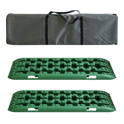 Recovery Track green demonstrating load capacity under heavy vehicle