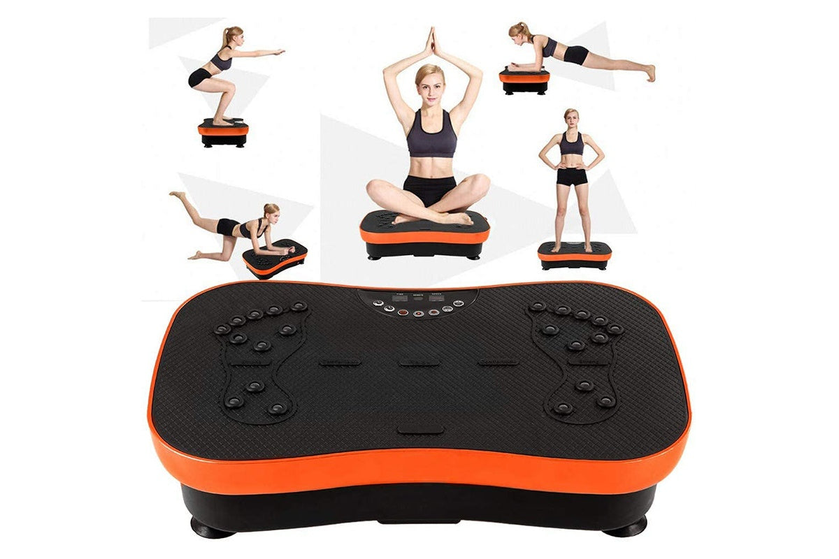Side angle of vibration plate exercise machine with plastic body