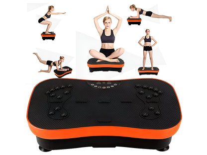 Side angle of vibration plate with magnetic foot massage feature