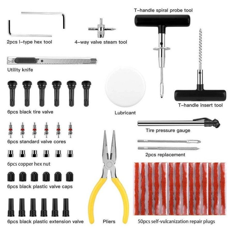Tyre repair kit rubber strips for tubeless tyre punctures