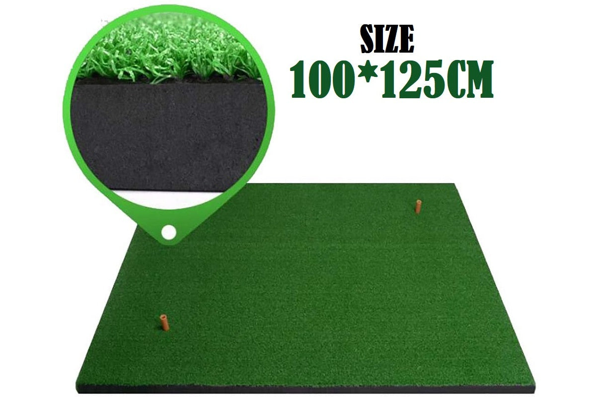Close up of golf practice mat nylon net for ball catching