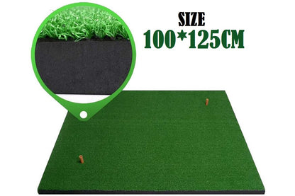Close up of golf practice mat nylon net for ball catching
