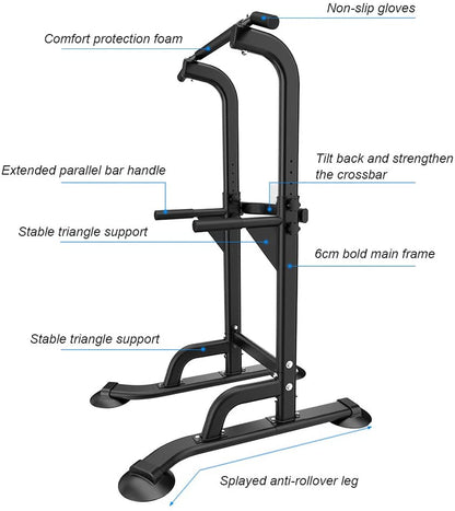 Power Tower Pull-Up & Chin-Up Station – Adjustable Workout Equipment