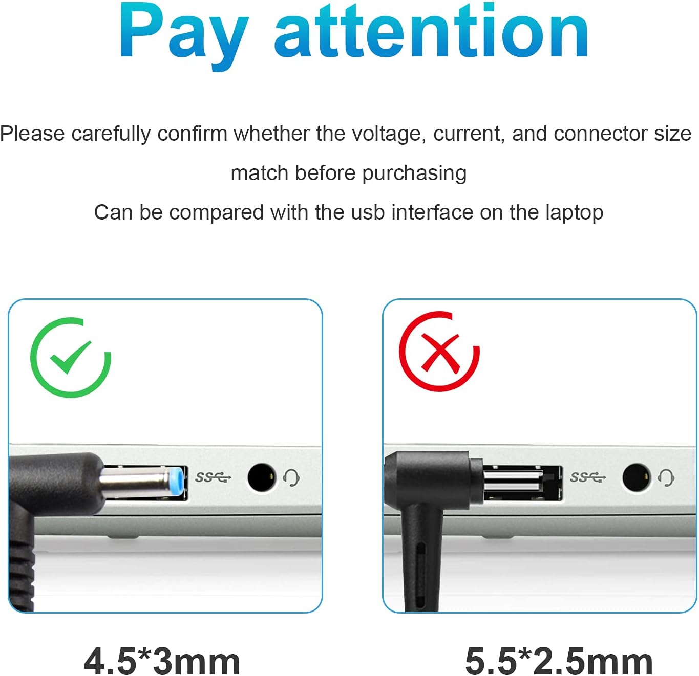HP Laptop Power Adapter 65W