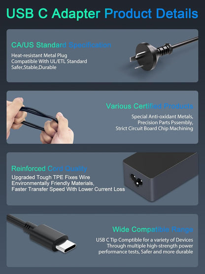 65W Lenovo Laptop Charger Type C