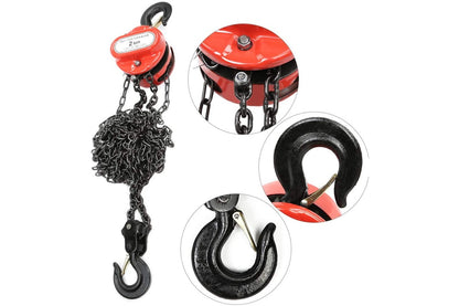 Manual chain block hoist 3M 2T with black oxide finish