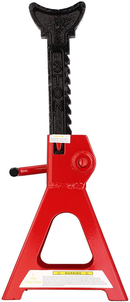 Side view of axle stand showing four-leg design