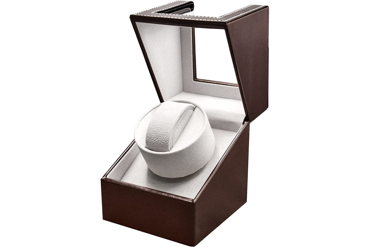 Automatic Quad Watch Winder Wood Display Box Motor Rotation Storage