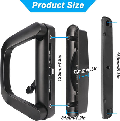 Interior glass sliding door handle with smooth finish