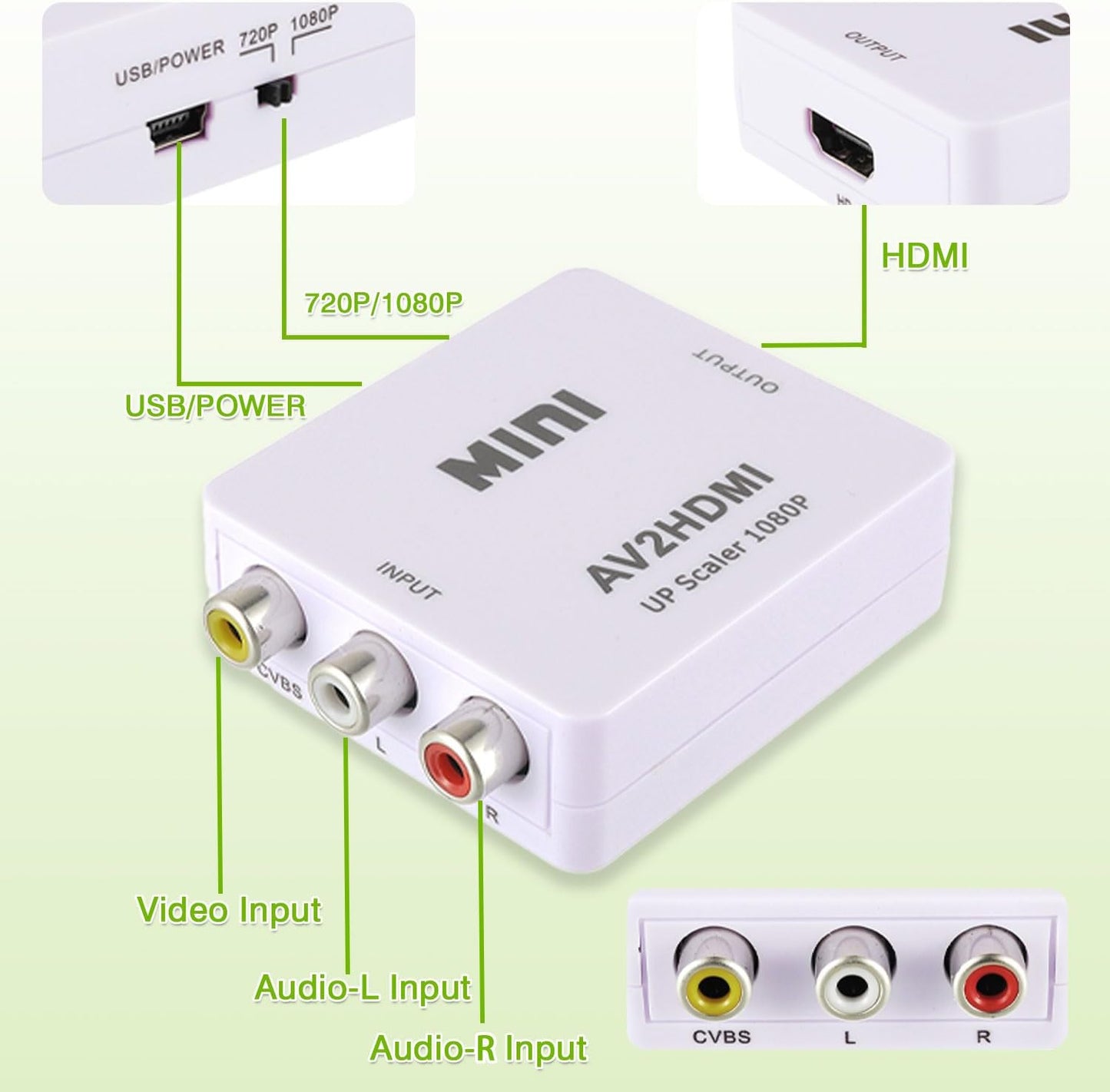 1080P AV to HDMI Converter