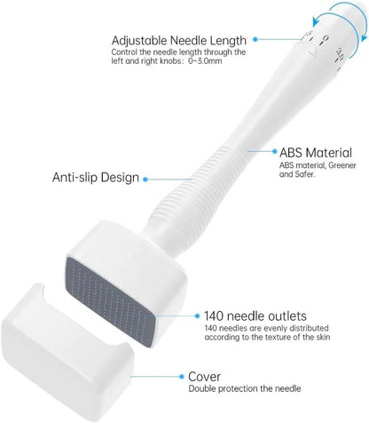 Derma Stamp demonstrating needle depth adjustment feature
