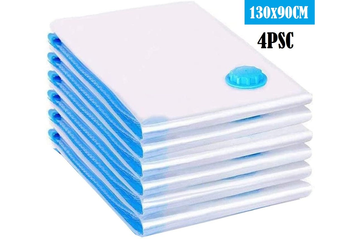 Vacuum storage bag 90x130cm double-zip seal close-up