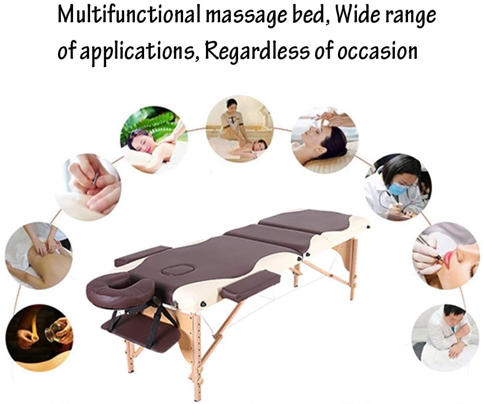 Massage table legs showing height adjustment mechanism
