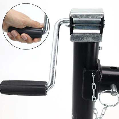 Rust-resistant trailer jack with galvanized tubes for long life